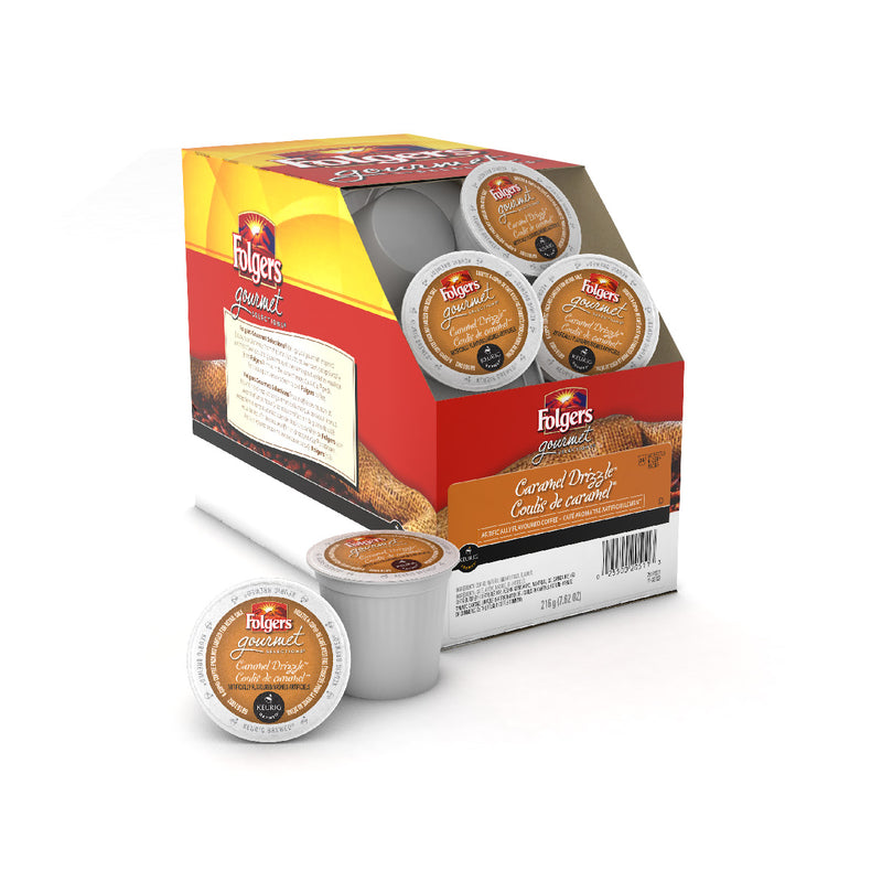 Folgers Gourmet Selections Caramel Drizzle K-Cup® Recyclable Pods (Box of 24)