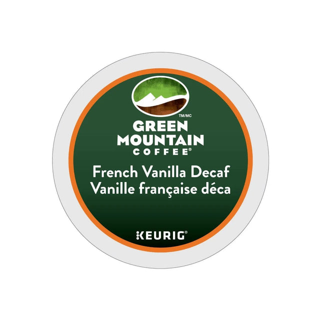 Green Mountain Decaf French Vanilla K-Cup® Pods | Best Before Oct 5, 2024 (Case of 96) K-Cups Green Mountain