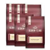 Reunion Island French Roast Whole Bean Coffee Value Pack(Box of 6) Whole Bean Coffee Reunion Coffee Roasters