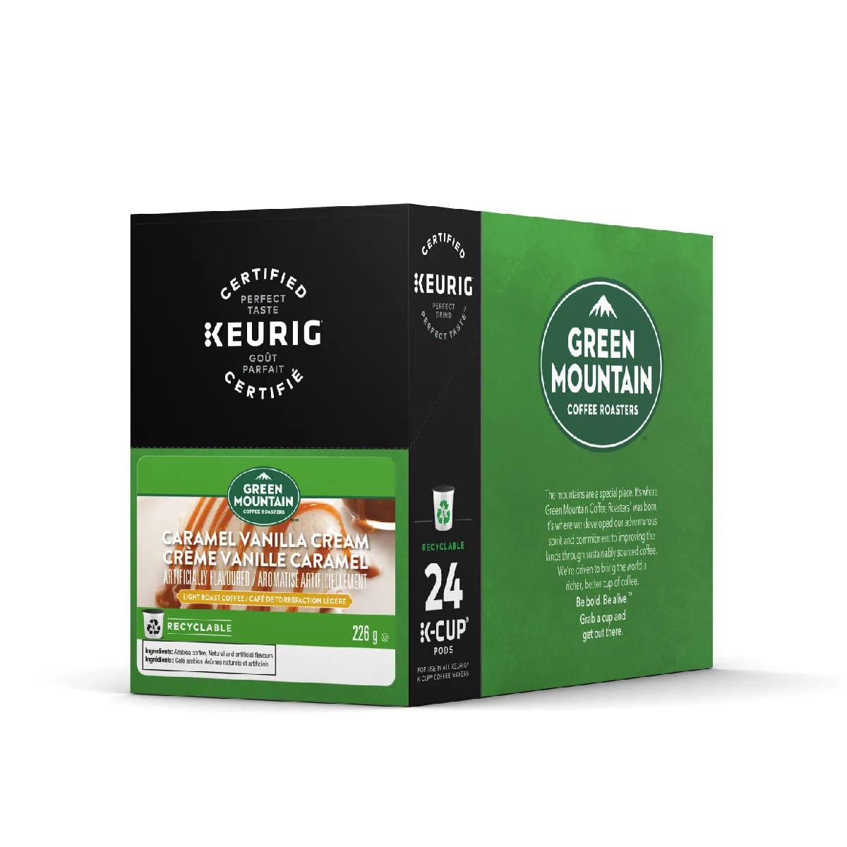 Green Mountain Caramel Vanilla Cream K-Cup® Recyclable Pods (Box of 24) K-Cups Green Mountain