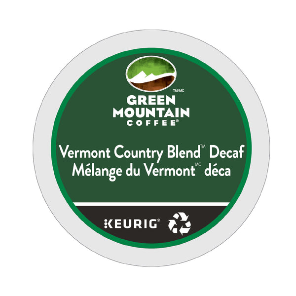 Green Mountain Decaf Vermont Country Blend K-Cup® Recyclable Pods (Box of 24)