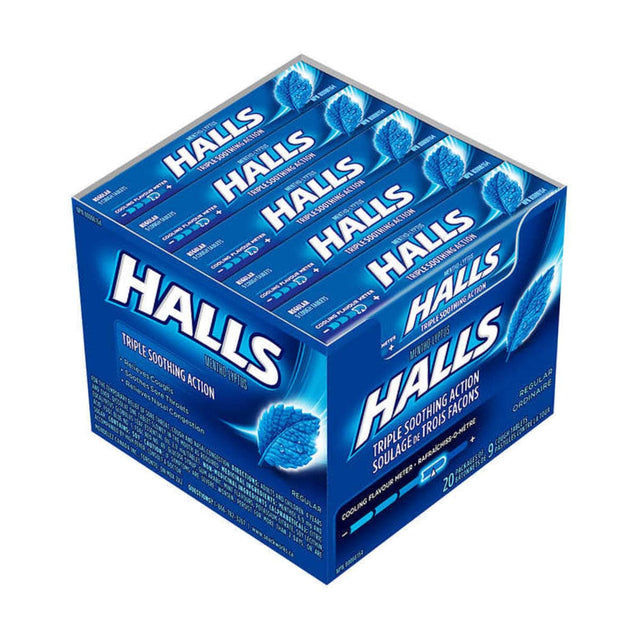 Halls Triple Soothing Action Cough Drops Bulk (20 Packs of 9) Candy Halls