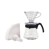 Hario V60-02 Pourover Craft Coffee Maker Kit (Black) Pour Over Equipment Hario