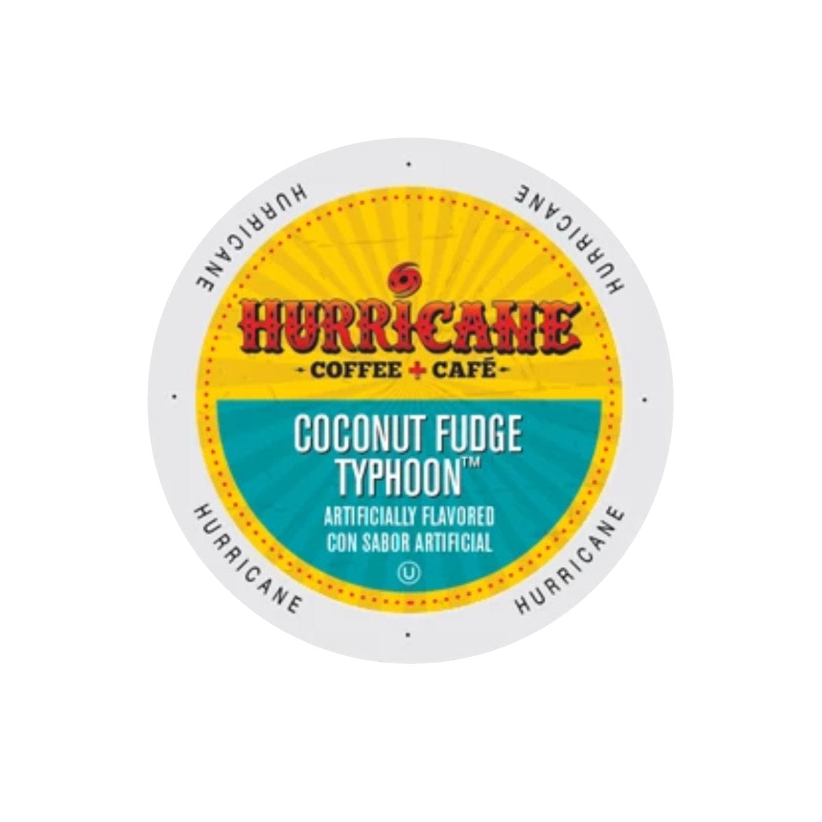Hurricane Coffee Coconut Fudge Typhoon Single-Serve Pods (Case of 96) K-Cups Hurricane Coffee