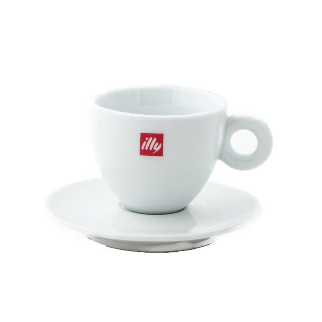 Illy Cappuccino Cups & Saucers