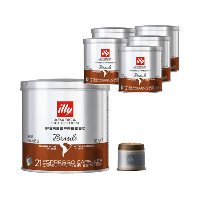 Illy Iperespresso Brasile Arabica Selection Espresso Capsules (Bulk Case of 126) Illy Iperespresso Capsules Illy