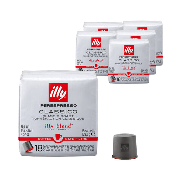 Illy Iperespresso Coffee Drip Capsule Cube Classico Medium Roast (Case of 108)