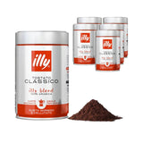 Illy Classico Medium Moka Pot Coffee Grounds (Case of 6) Moka Ground Coffee Illy