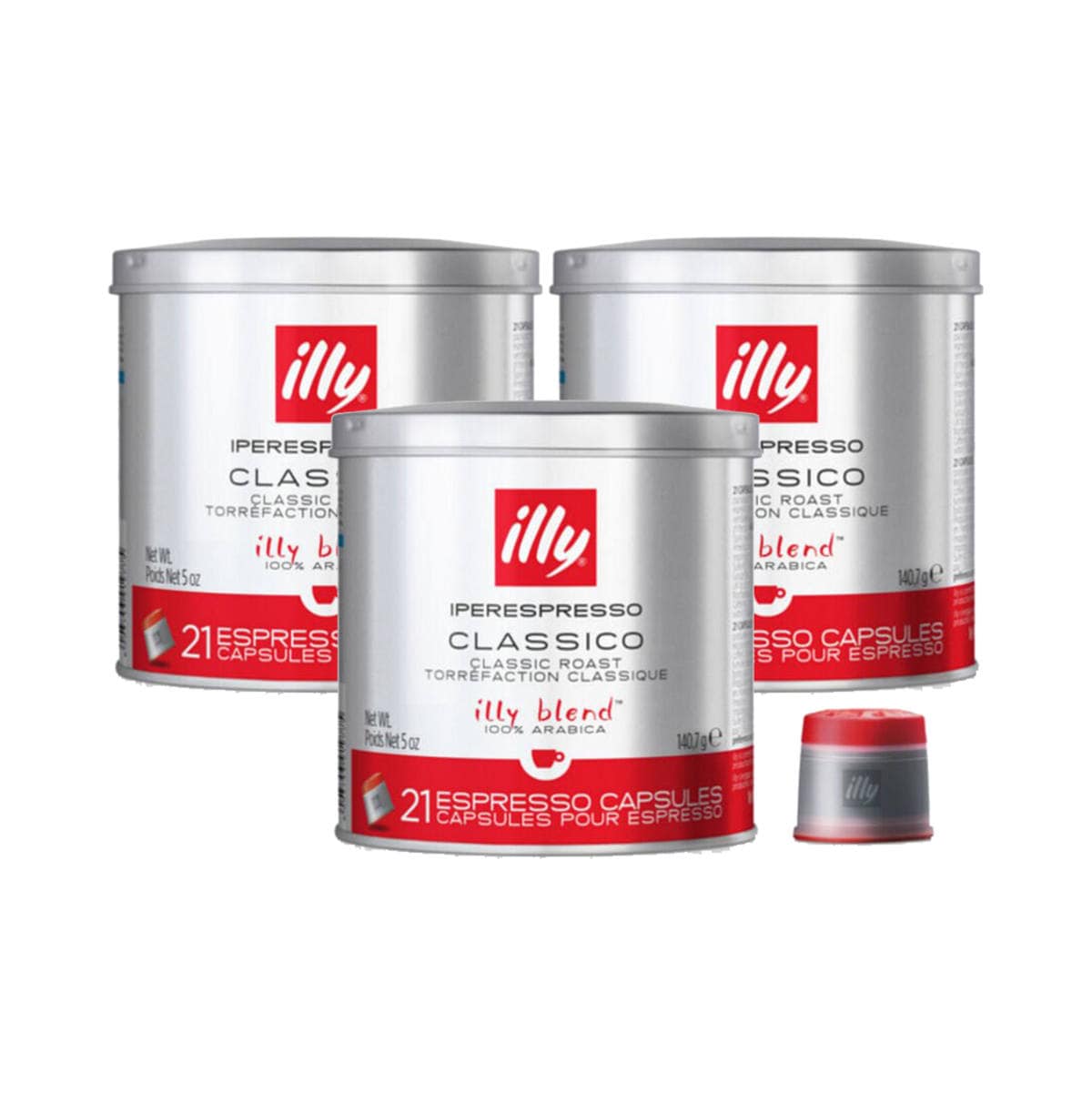 Illy Iperespresso Classico Medium Espresso Capsules (Case of 63) Illy Iperespresso Capsules Illy
