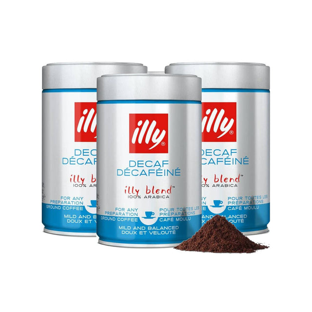 Illy Decaf Classico Ground Espresso Coffee (Case of 3) Ground Espresso Illy