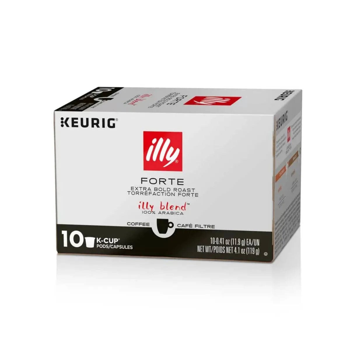 Illy Forte Extra Bold Roast (Extra Dark Roast) K-Cup® Pods (Box of 10) K-Cups Illy
