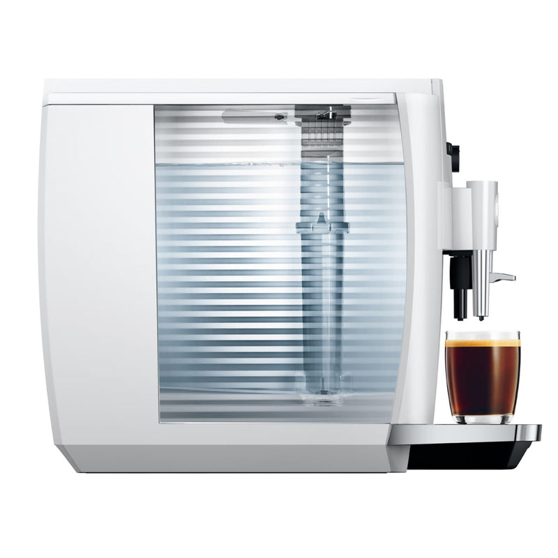 Jura E4 Super Automatic Coffee & Espresso Machine (Piano White)