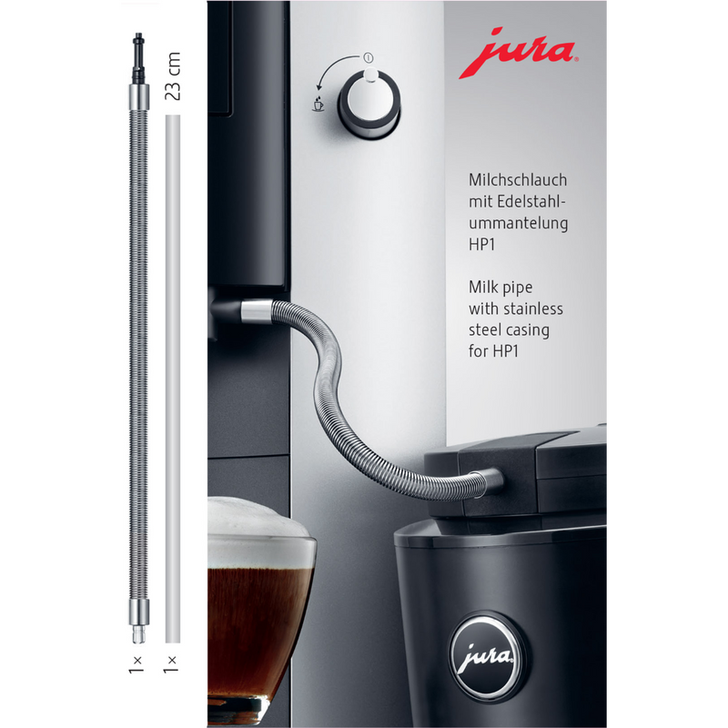 Jura Milk Pipe with Stainless Steel Sheathing HP1