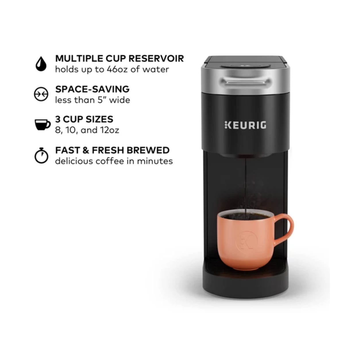 Keurig K-Slim Single Serve Coffee Maker (Matte Black) Keurig Machine Keurig