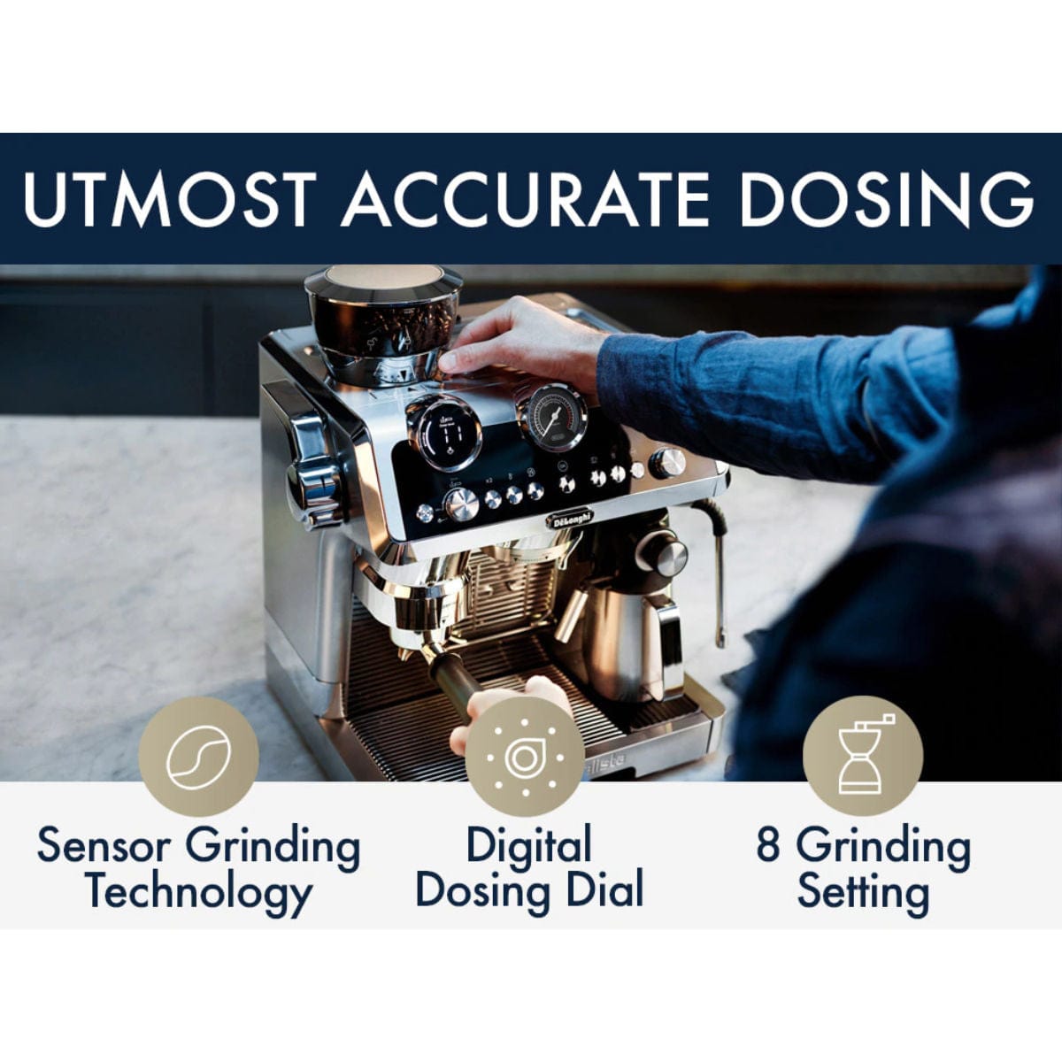 De'Longhi La Specialista Maestro Espresso Machine with LatteCrema EC9665M (Silver) Espresso Machine DeLonghi