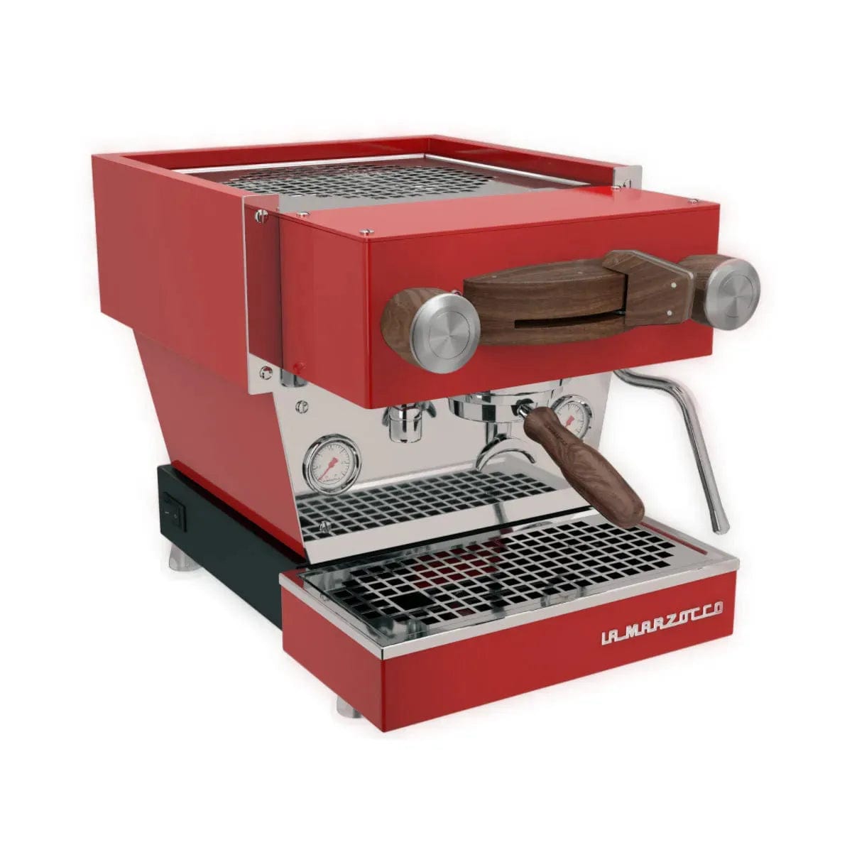 La Marzocco Linea Mini R Dual Boiler Semi-Automatic Espresso Machine (Red) Espresso Machine (Prosumer) La Marzocco Walnut