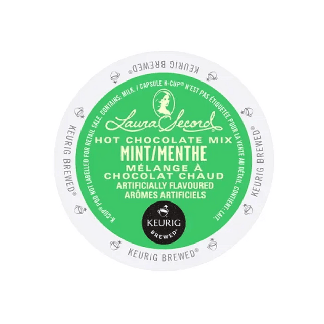 Laura Secord Mint Hot Chocolate K-Cup® Pods (Box of 24) - Best Before Sep 13, 2024 K-Cups Laura Secord