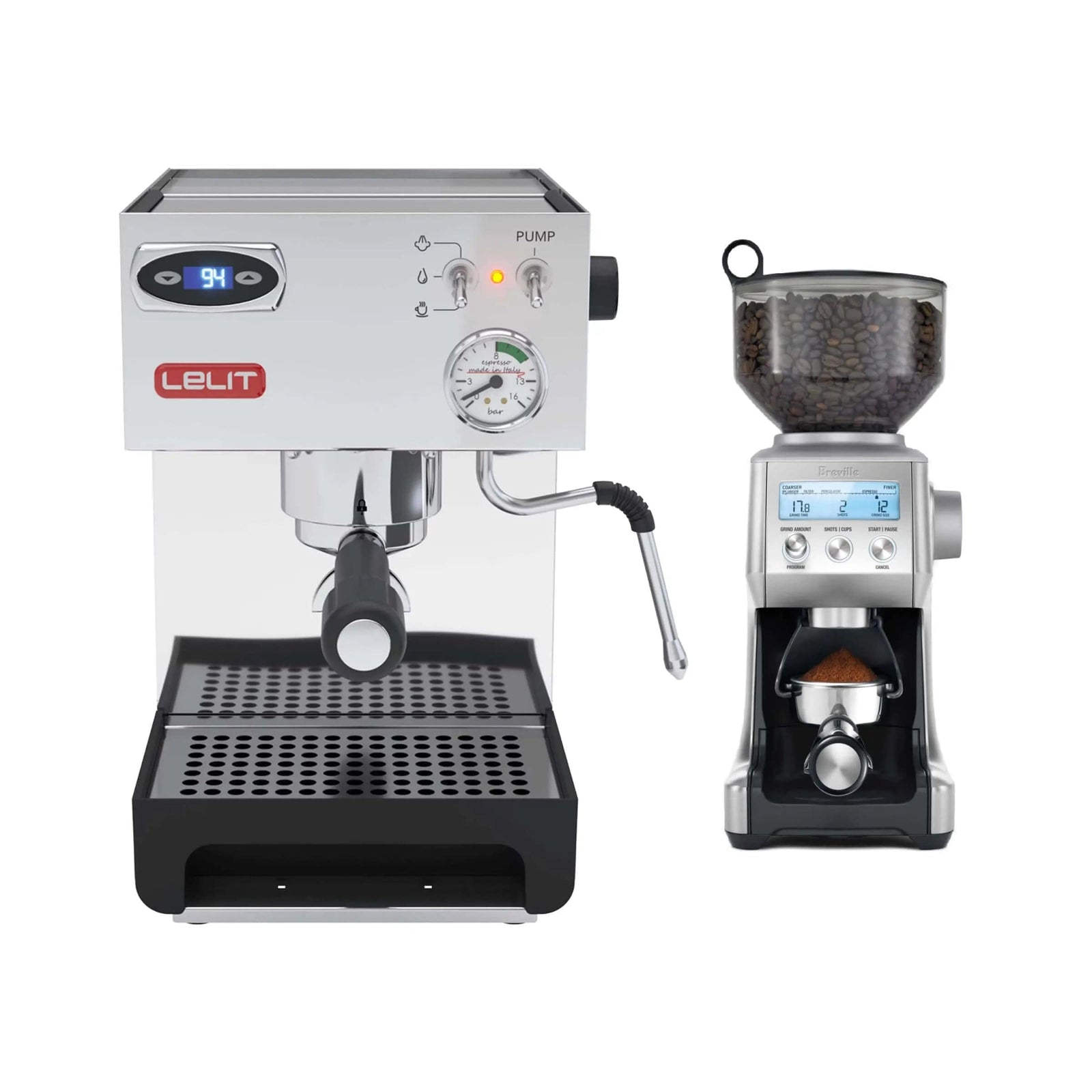 Lelit Anna 2 PL41TEM Espresso Machine with PID (Silver Stainless Steel