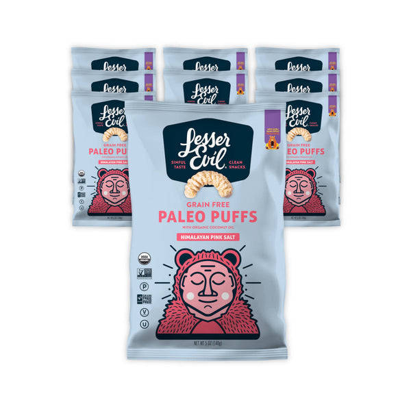LesserEvil Himalayan Pink Salt Paleo Puffs 5oz (Case of 9 Bags)