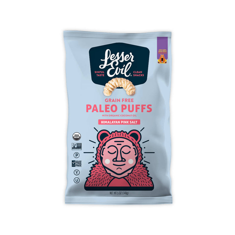 LesserEvil Himalayan Pink Salt Paleo Puffs 5oz (Case of 9 Bags)