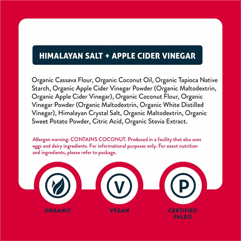 LesserEvil Himalayan Salt + Apple Cider Vinegar Paleo Puffs 5oz (Case of 9 Bags)