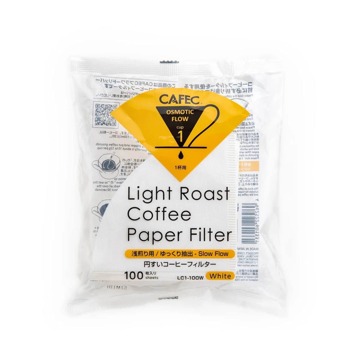 CAFEC Light Roast Paper Coffee Filter (1 Cup, Size 01) Pour Over Equipment CAFEC