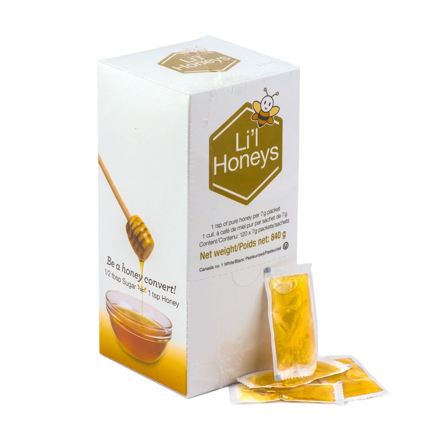 Bee Maid Lil' Honey Packets (120 x 7g) Sweetener Bee Maid