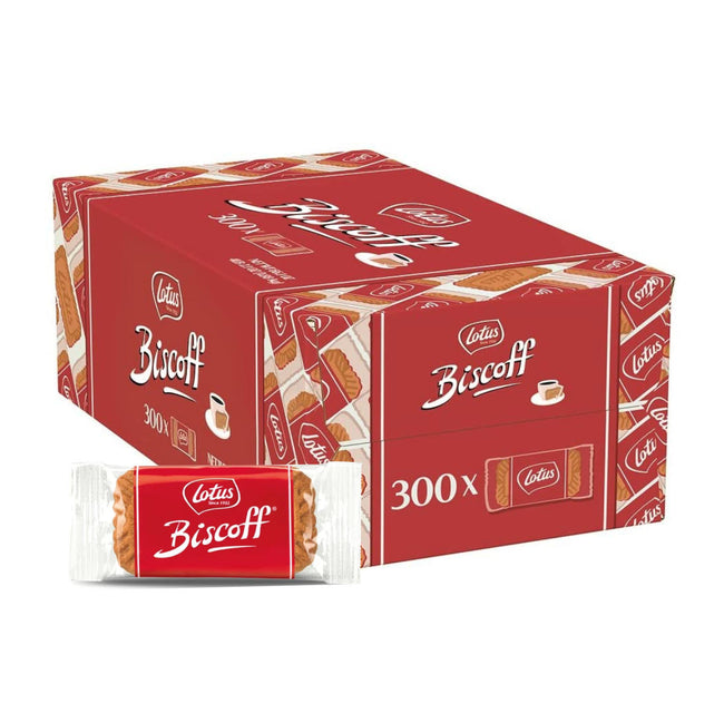 Lotus Biscoff European Speculoos Cookies Bulk (Case of 300 - Individually Wrapped)