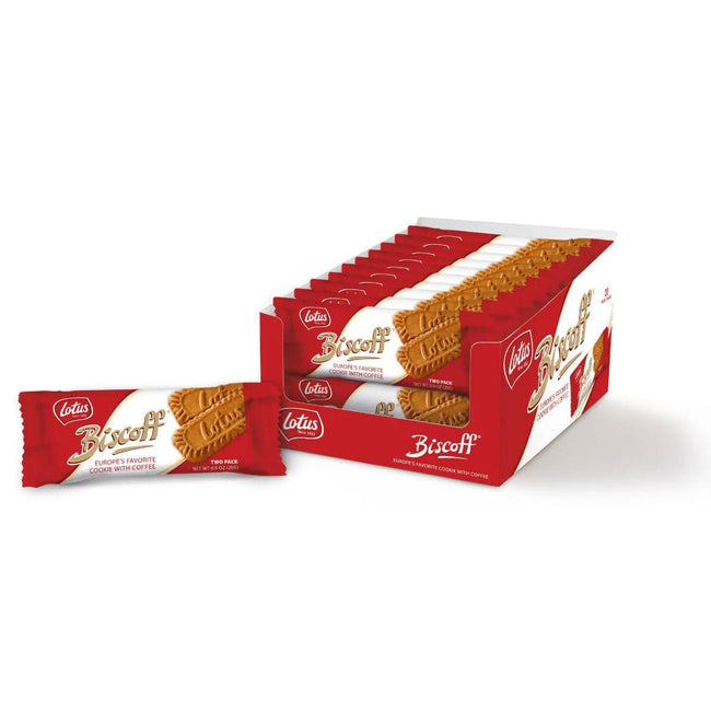 Lotus Biscoff European Speculoos Cookies (Box of 40 Wrapped in