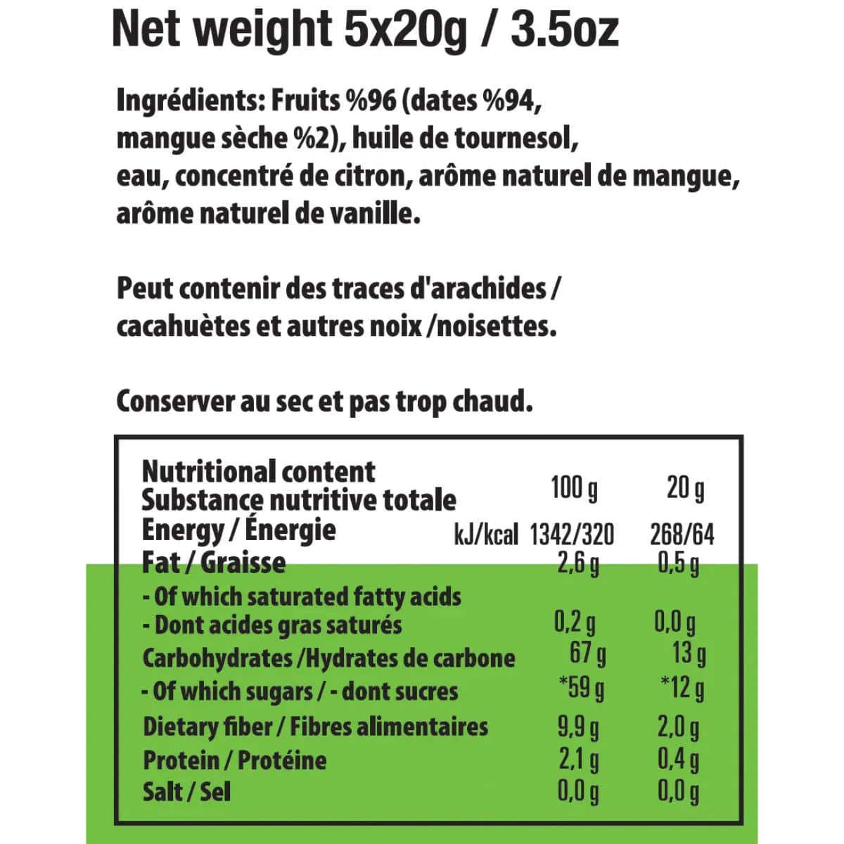 Fateel Healthy Fruit Bar Dates & Mango - 6 Bags Snacks & Treats Fateel