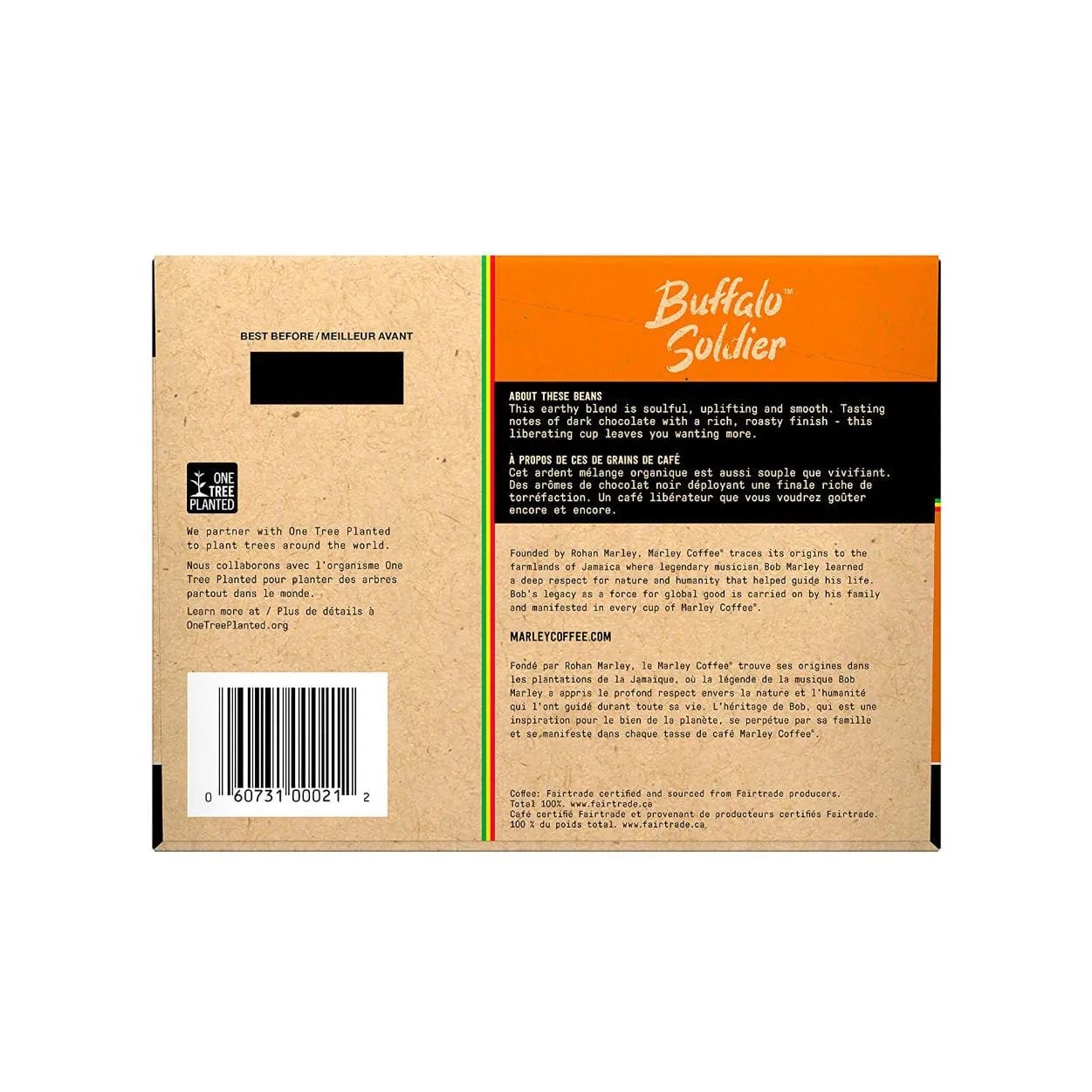 Marley Coffee Buffalo Soldier Single Serve Coffee Pods (Box of 24) K-Cups Marley Coffee