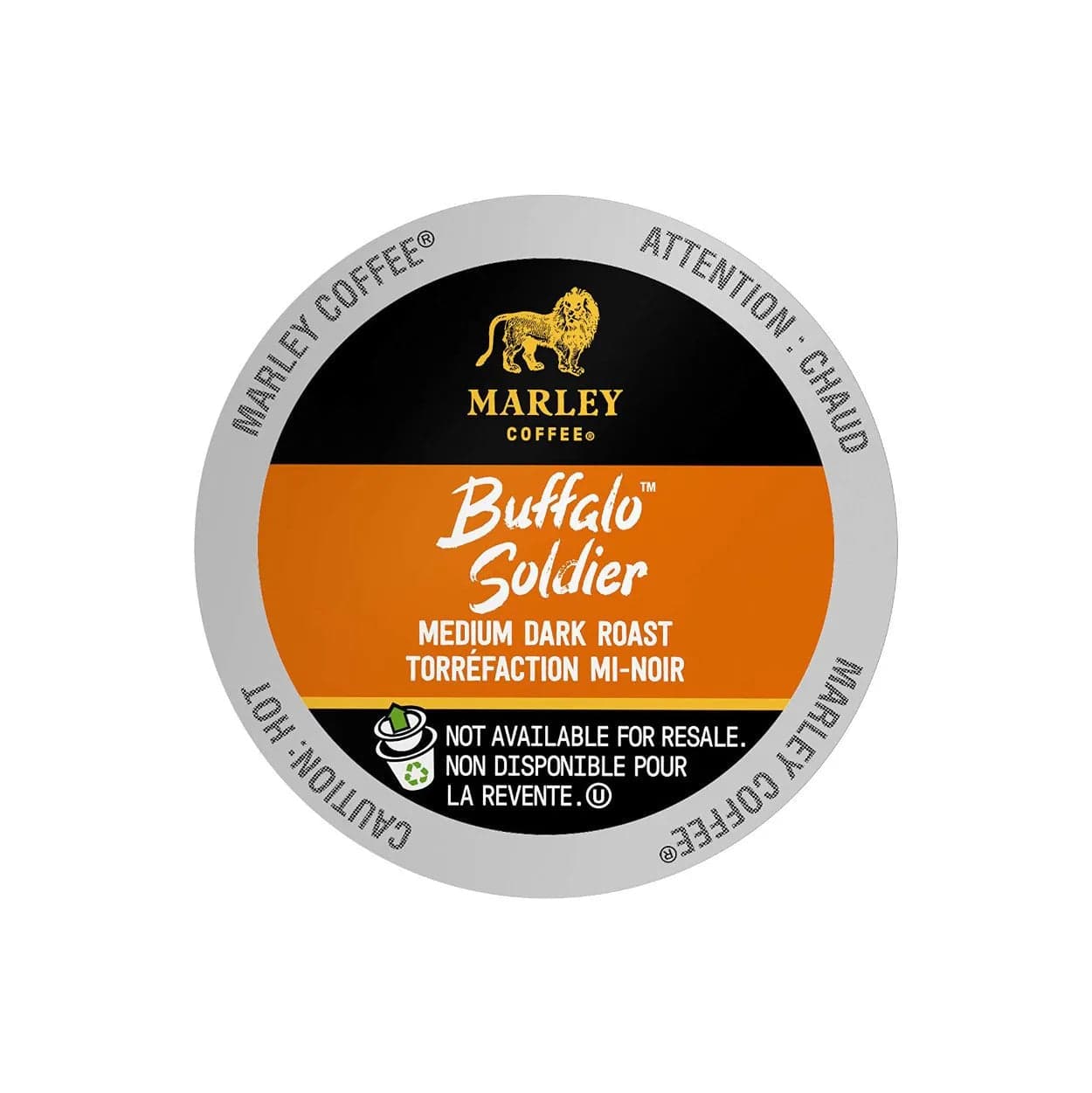 Marley Coffee Buffalo Soldier Single Serve Coffee Pods (Case of 96) K-Cups Marley Coffee