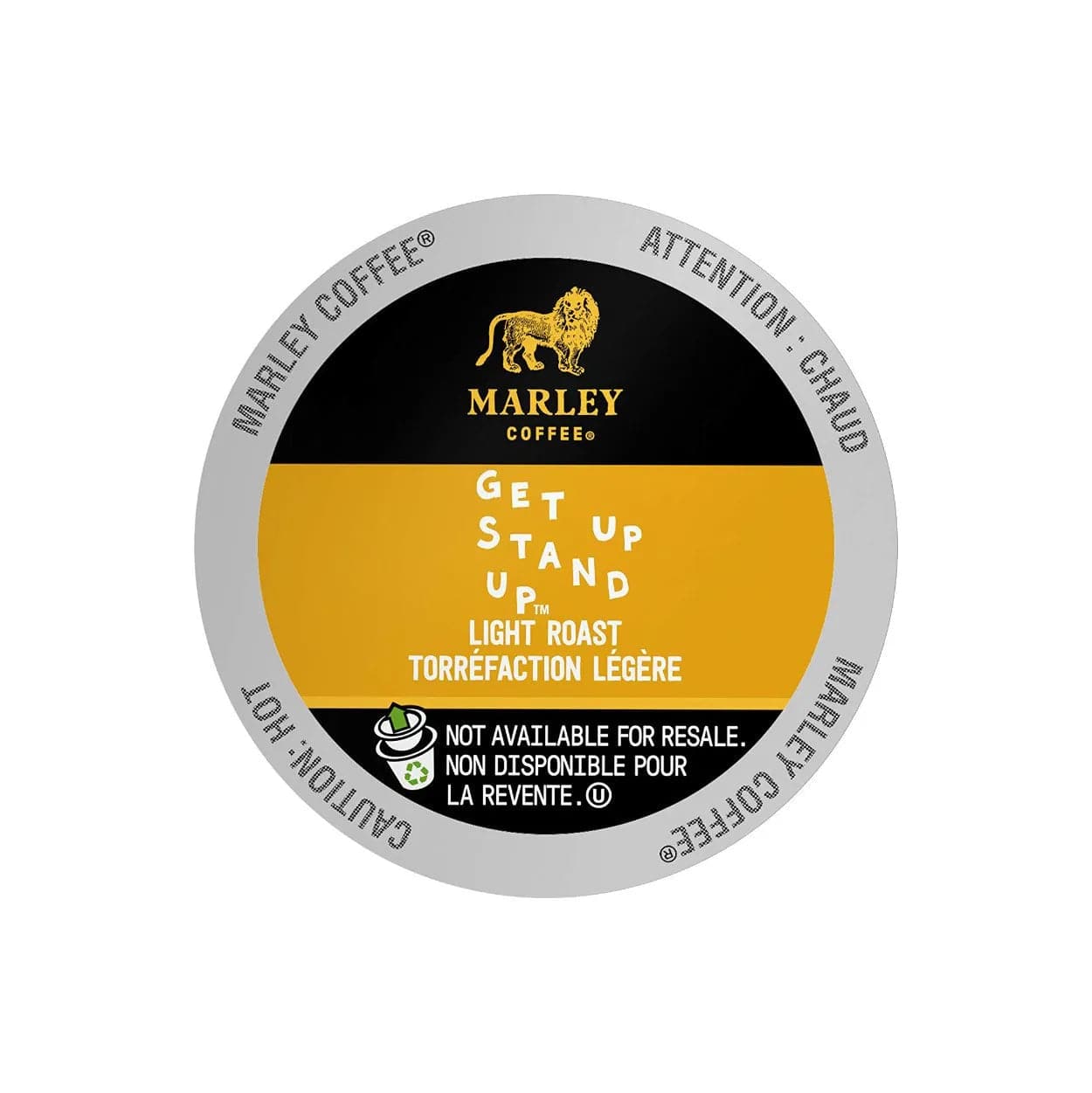 Marley Coffee Get Up Stand Up Single Serve Coffee Pods (Box of 24) K-Cups Marley Coffee