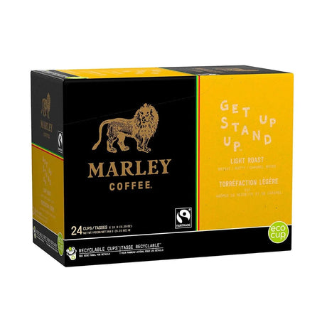 Marley Coffee Get Up Stand Up Single Serve Coffee Pods (Box of 24) K-Cups Marley Coffee