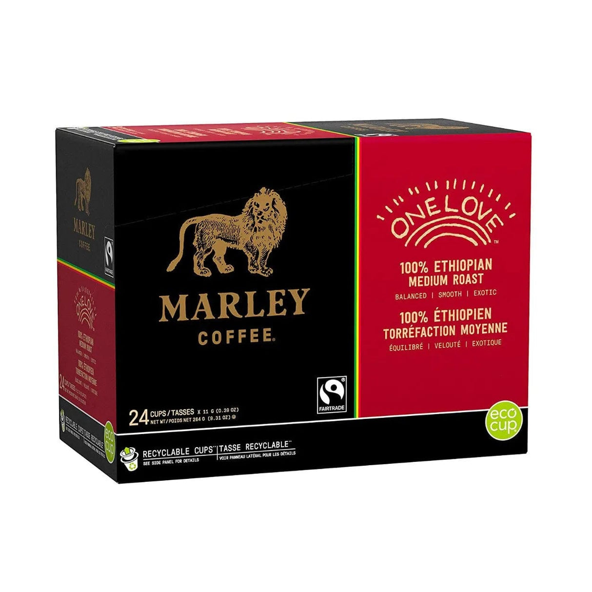 Marley Coffee One Love Single Serve Coffee Pods (Box of 24) K-Cups Marley Coffee