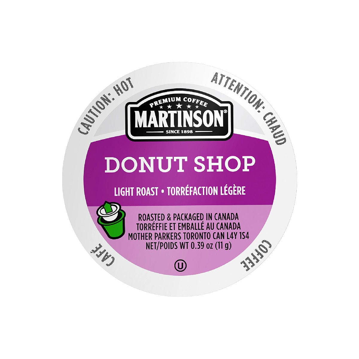 Martinson Coffee Donut Shop Single Serve Pods (Box of 24) K-Cups Martinson