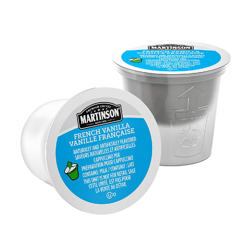 Martinson Coffee French Vanilla Cappuccino Single Serve Pods (Box of 24)
