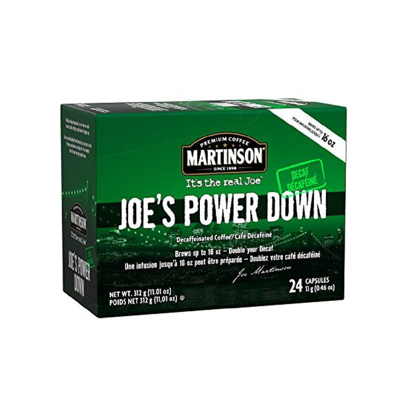 Martinson Coffee Joe's Power Down Decaf Single Serve Pods (Case of 96)