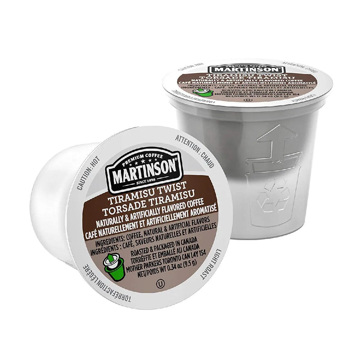 Martinson Coffee Tiramisu Twist Single Serve Pods (Box of 24) K-Cups Martinson