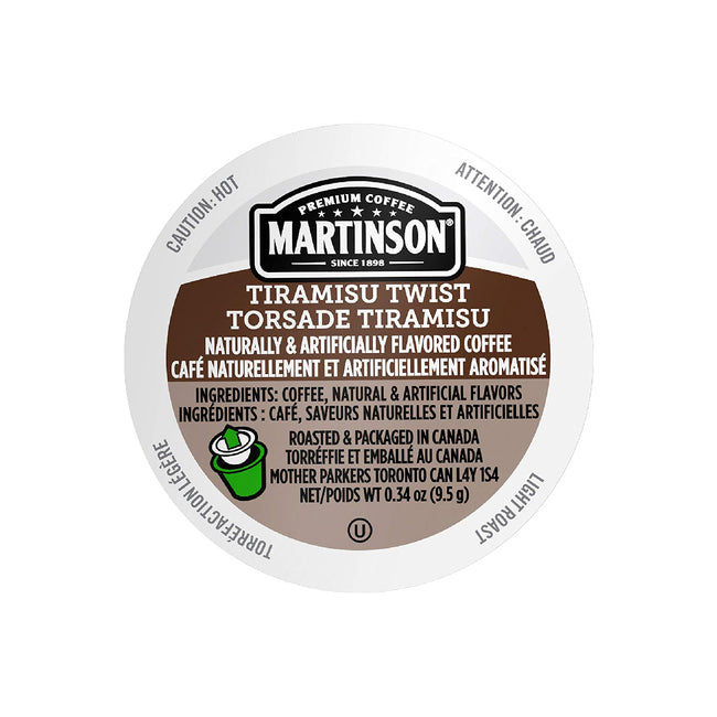 Martinson Coffee Tiramisu Twist Single Serve Pods (Box of 24)