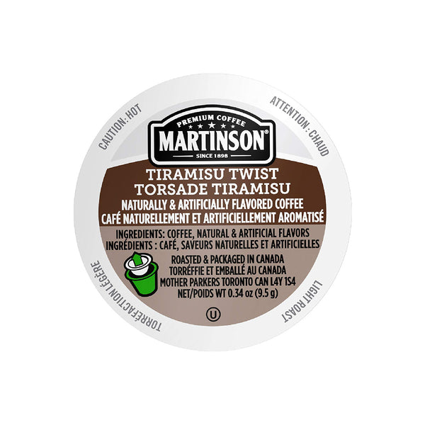 Martinson Coffee Tiramisu Twist Single Serve Pods (Case of 96)
