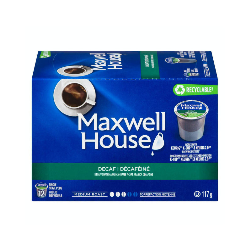 Maxwell House Decaf Blend K-Cup® Recyclable Pods (Box of 12)