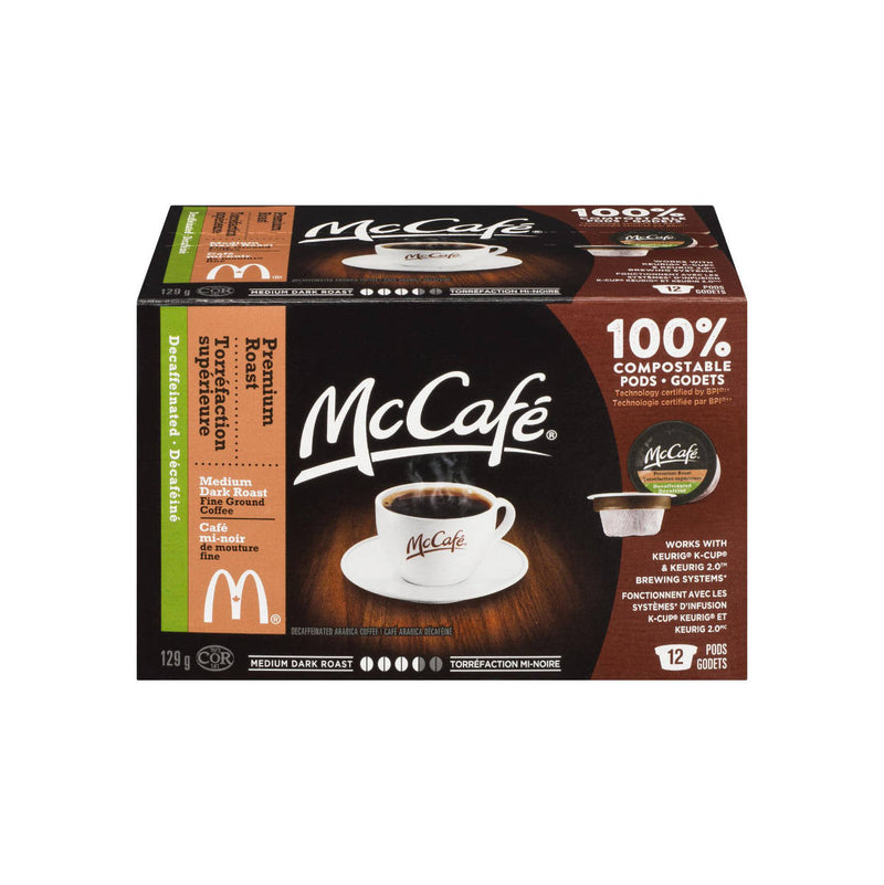 McCafé Decaf Premium Roast K-Cup® Recyclable Pods (Case of 96) - Best Before November, 2023
