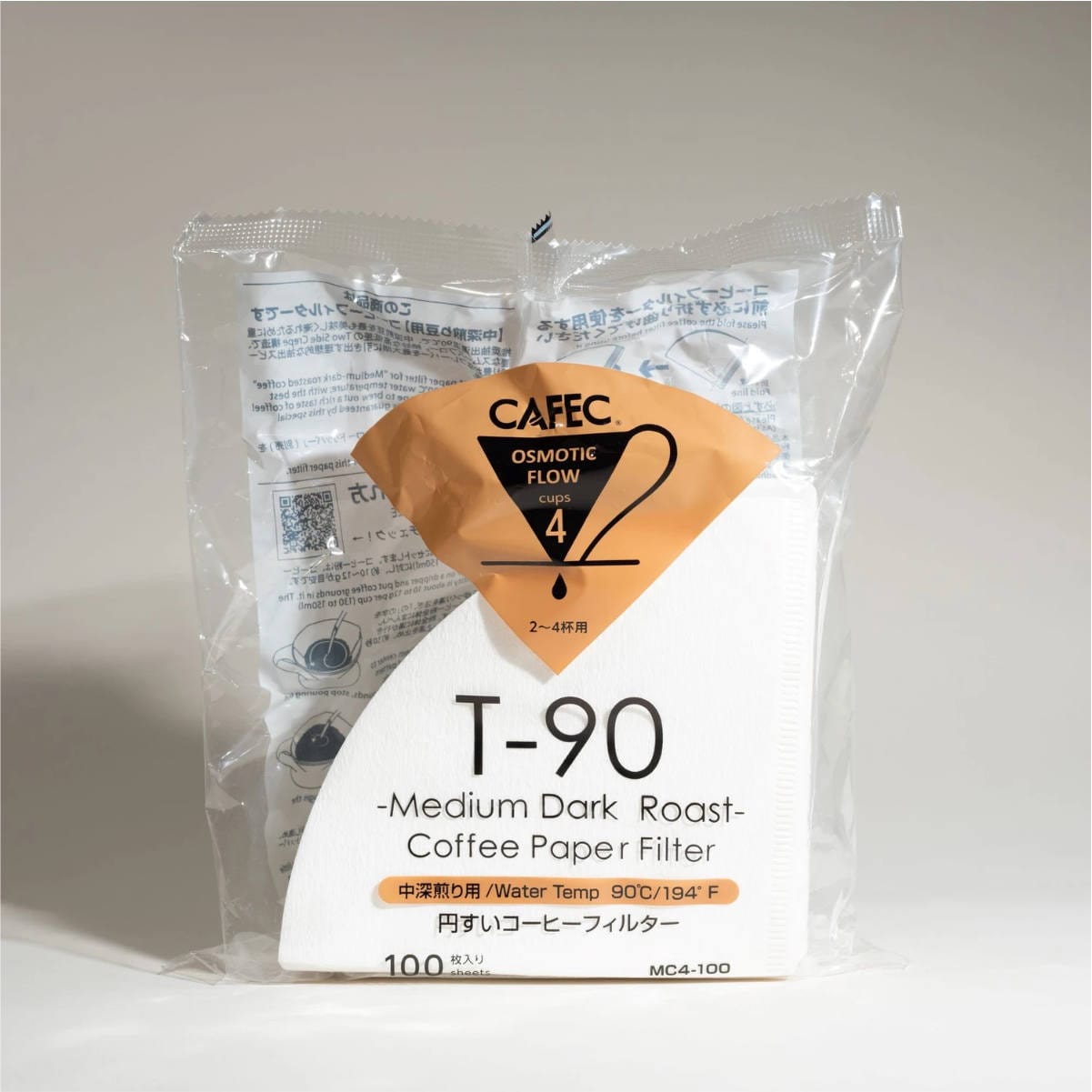 CAFEC Medium Roast Paper Coffee Filter (4 Cup, Size 02) Pour Over Equipment CAFEC