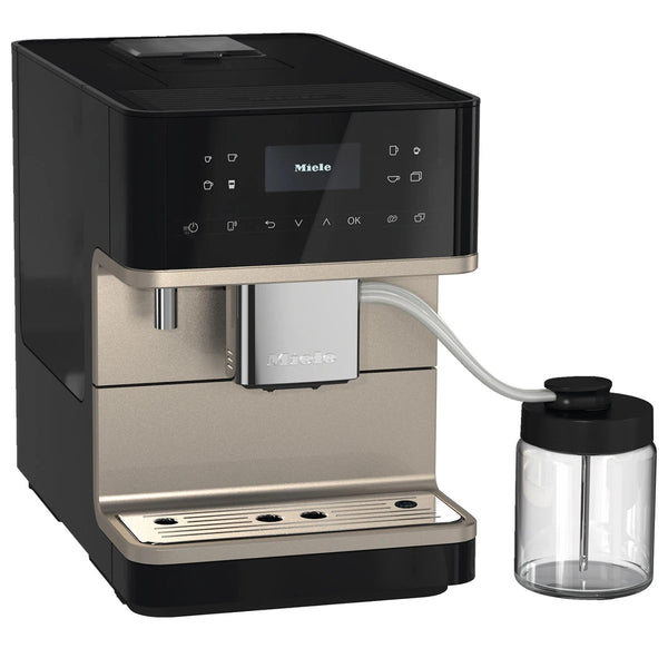 Miele CM6360 Super Automatic Countertop Coffee & Espresso Machine (Obsidian Black & Steel)