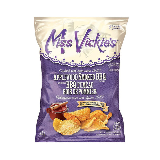 Bulk Miss Vickie's Applewood Smoked Barbecue Chips (Box of 40 Bags)