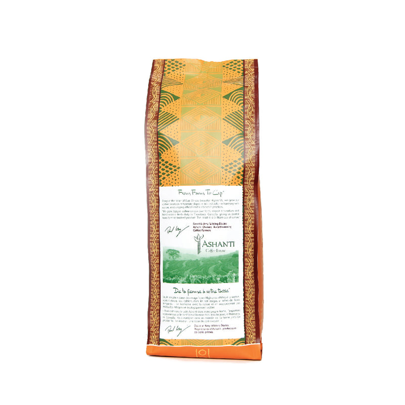 Ashanti Coffee Artisan Medium Roast Ground Coffee (1lb) Back View