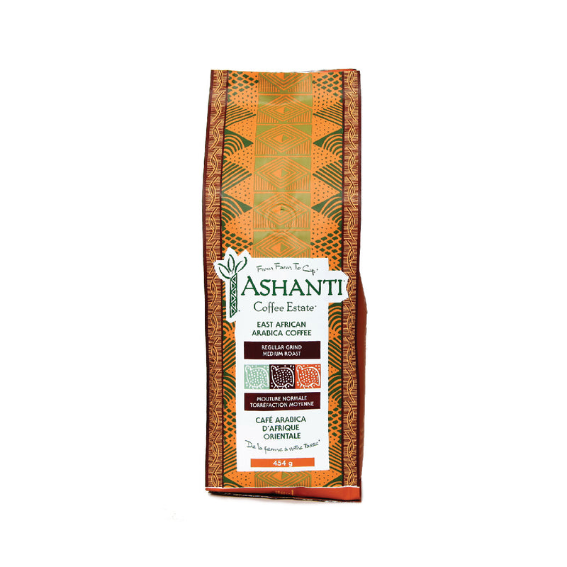 Ashanti Coffee Artisan Medium Roast Ground Coffee (1lb) Front View