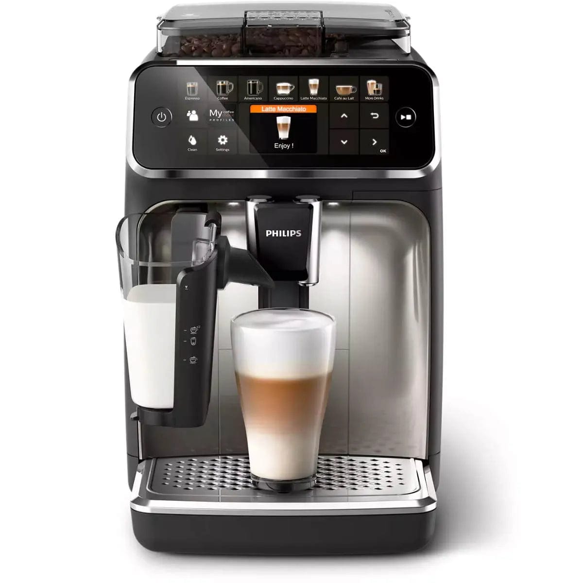 Philips 5400 LatteGo Super Automatic Espresso, Cappuccino, & Latte Machine EP5447/94 Super Automatic Espresso Machine Philips