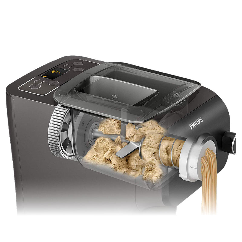 Philips Smart Pasta Maker Plus with Integrated Scale, HR2382/16, Black  [Video]